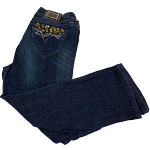 Women Grace in LA Embellished Capri‎ Jeans Size 11 M35